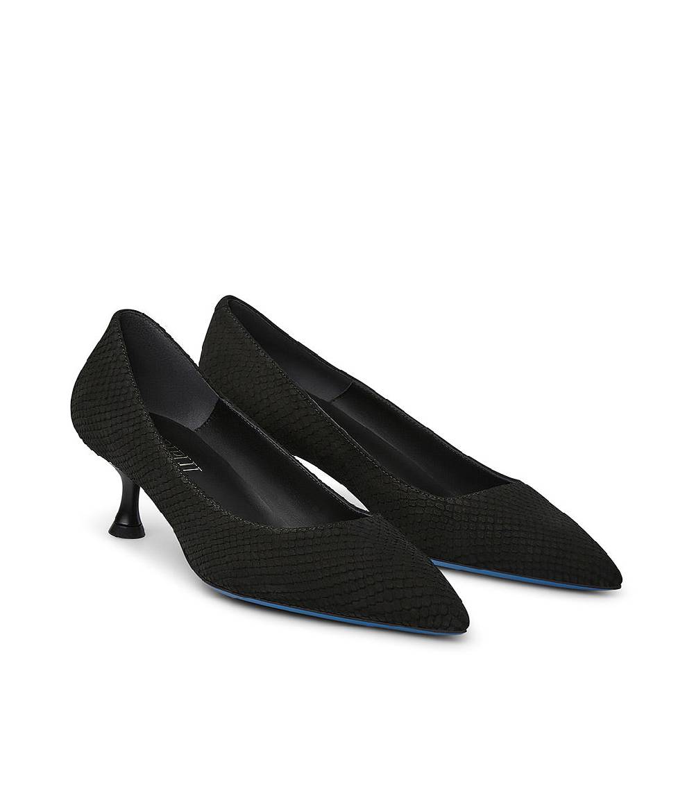 Loriblu Decollete in nabuk testurizzato nero 50% di sconto con spedizione gratuita