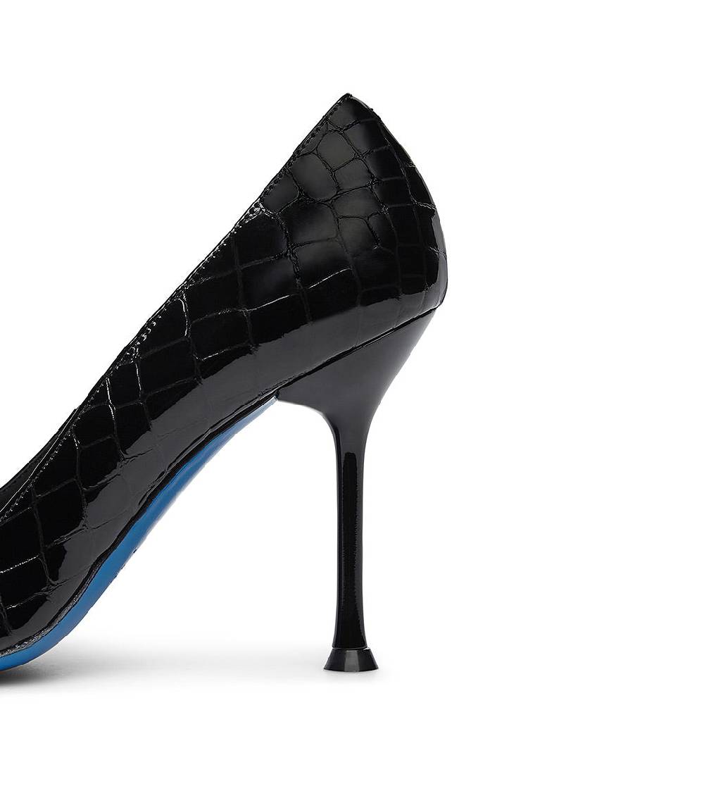 Loriblu Decollete in vernice testurizzata nera Online