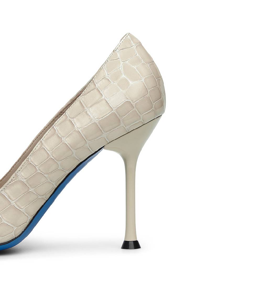 Loriblu Decollete in pelle testurizzata beige Outlet