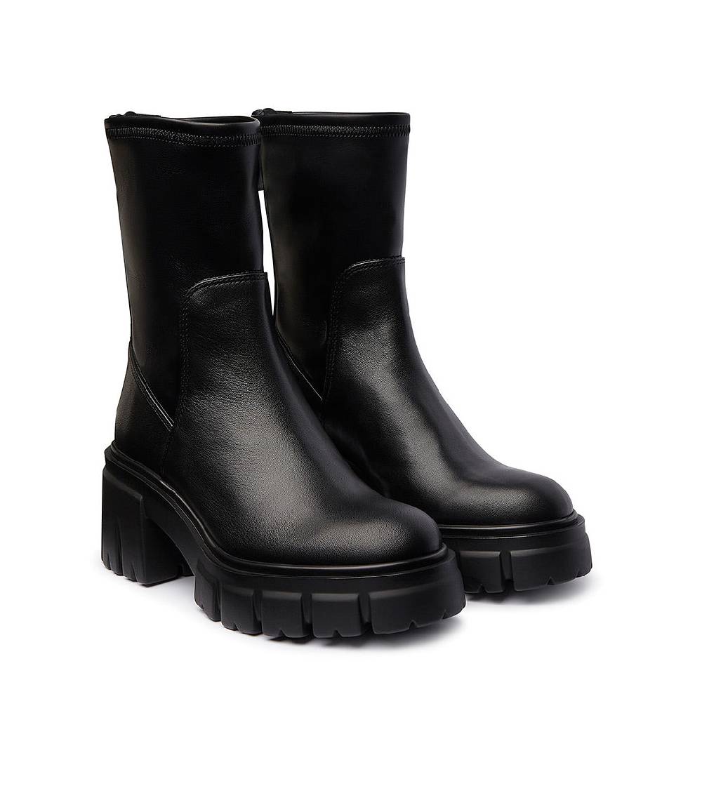 Loriblu Stivaletti in pelle nera Saldi Di Fabbrica