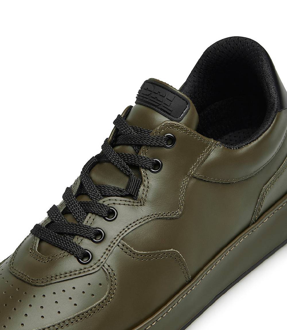 Loriblu Sneakers in pelle verde e nera Negozi Online