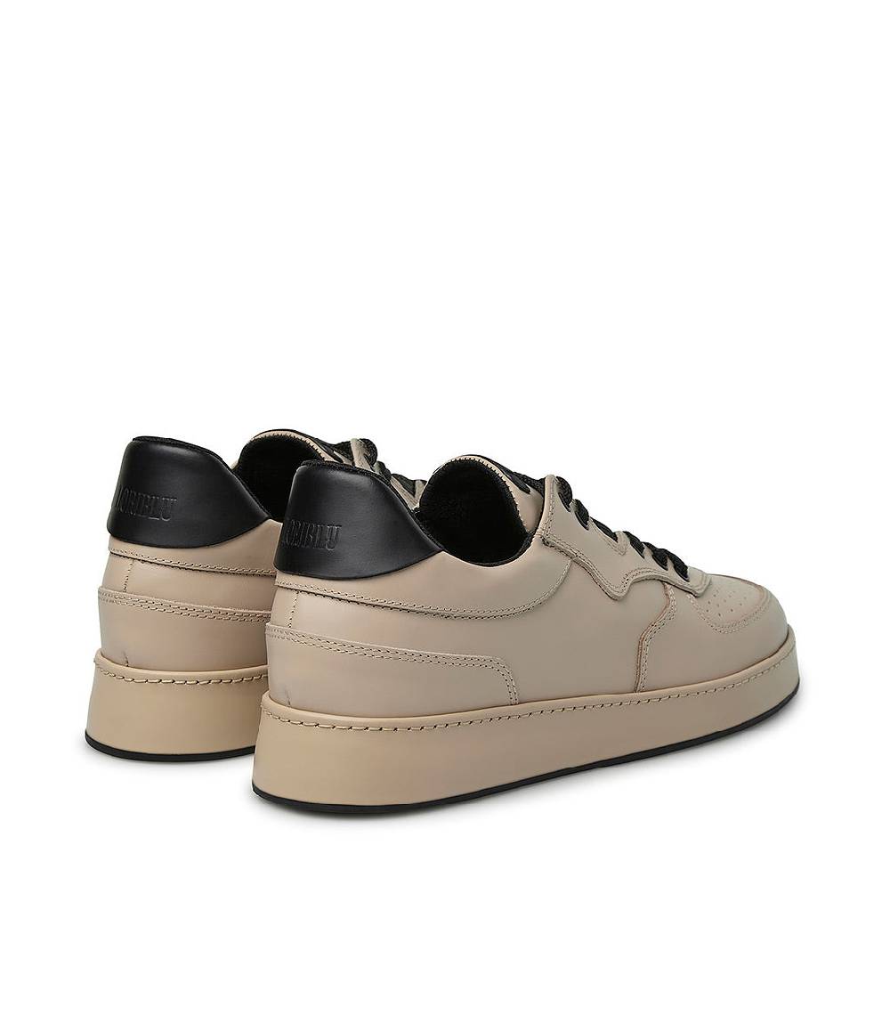 Loriblu Sneakers in pelle beige e nero Consegna Veloce
