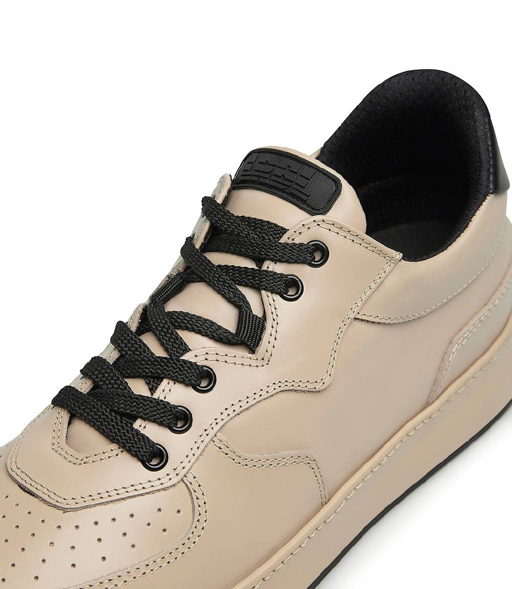 Loriblu Sneakers in pelle beige e nero Consegna Veloce