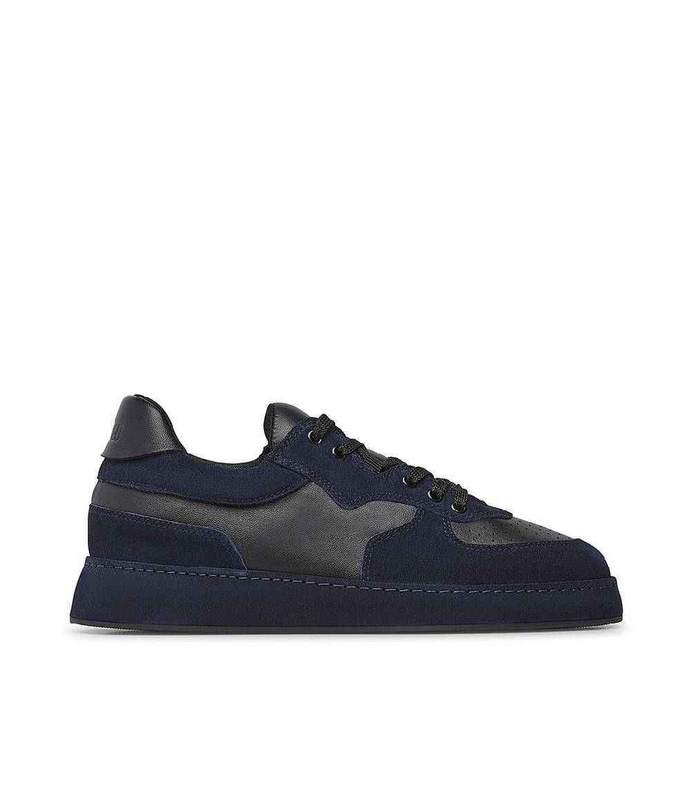 Loriblu Sneakers in nappa e camoscio blu scuro Shopping Online