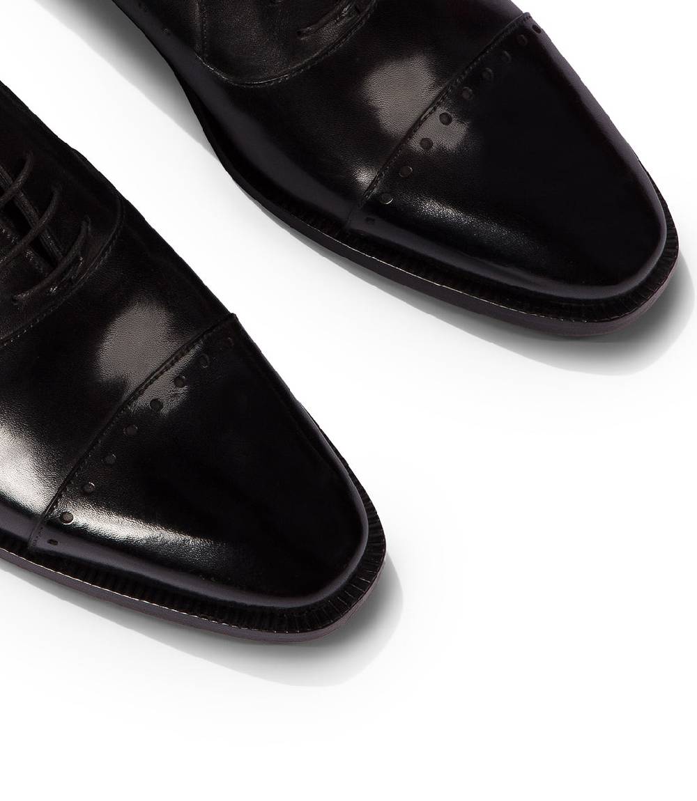 Loriblu Oxford in pelle nera brogue Grande vendita