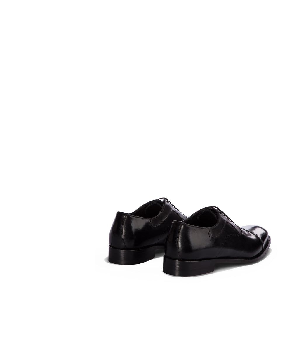 Loriblu Oxford in pelle nera brogue Grande vendita
