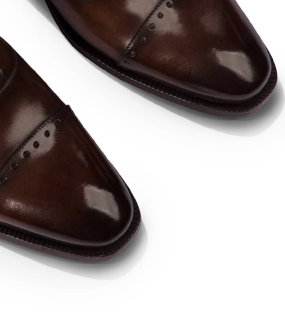 Loriblu Oxford in pelle marrone brogue Flash Sale
