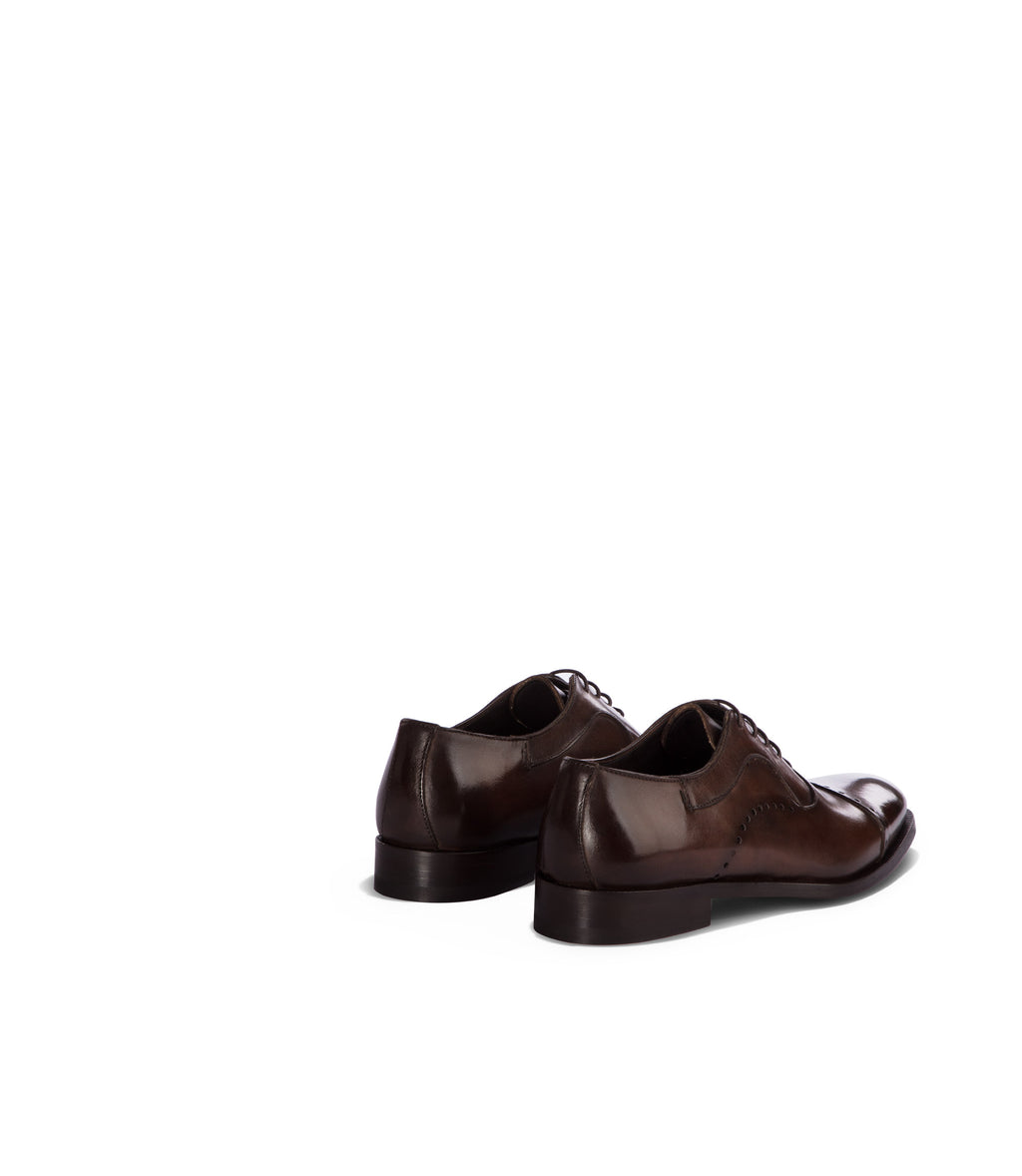 Loriblu Oxford in pelle marrone brogue Flash Sale