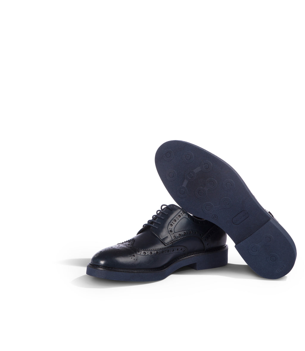 Loriblu Derby in pelle brogue blu Fornitura limitata