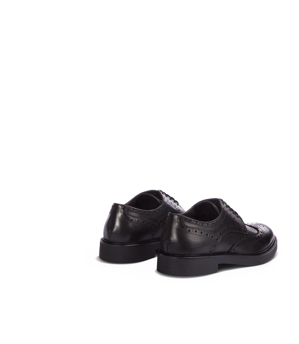 Loriblu Derby in pelle brogue nero Shopping online