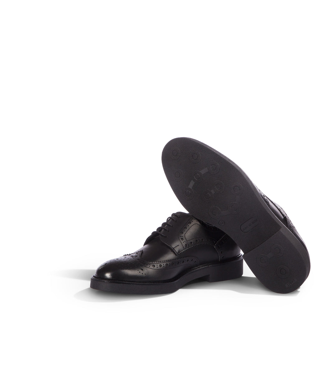 Loriblu Derby in pelle brogue nero Shopping online
