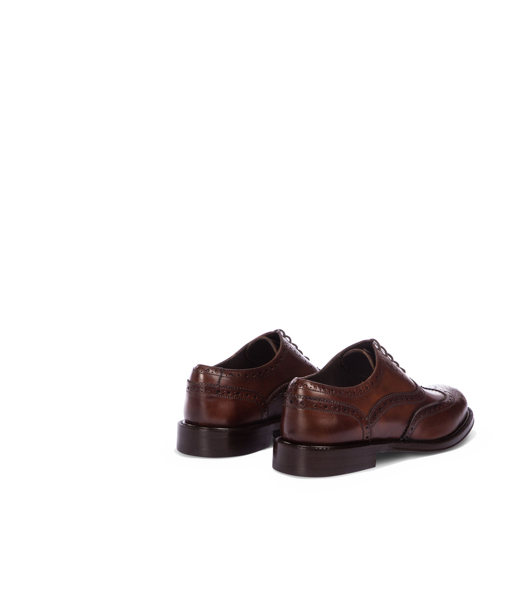 Loriblu Stringate oxford in pelle brogue marrone Offerta migliore