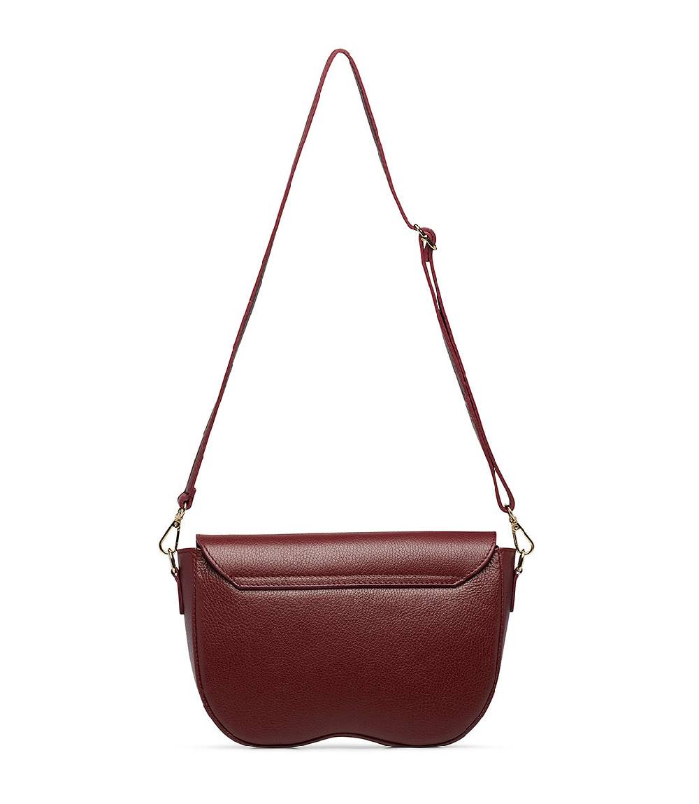 Loriblu Borsa a tracolla in pelle rosso scuro testurizzata Nuovi prodotti