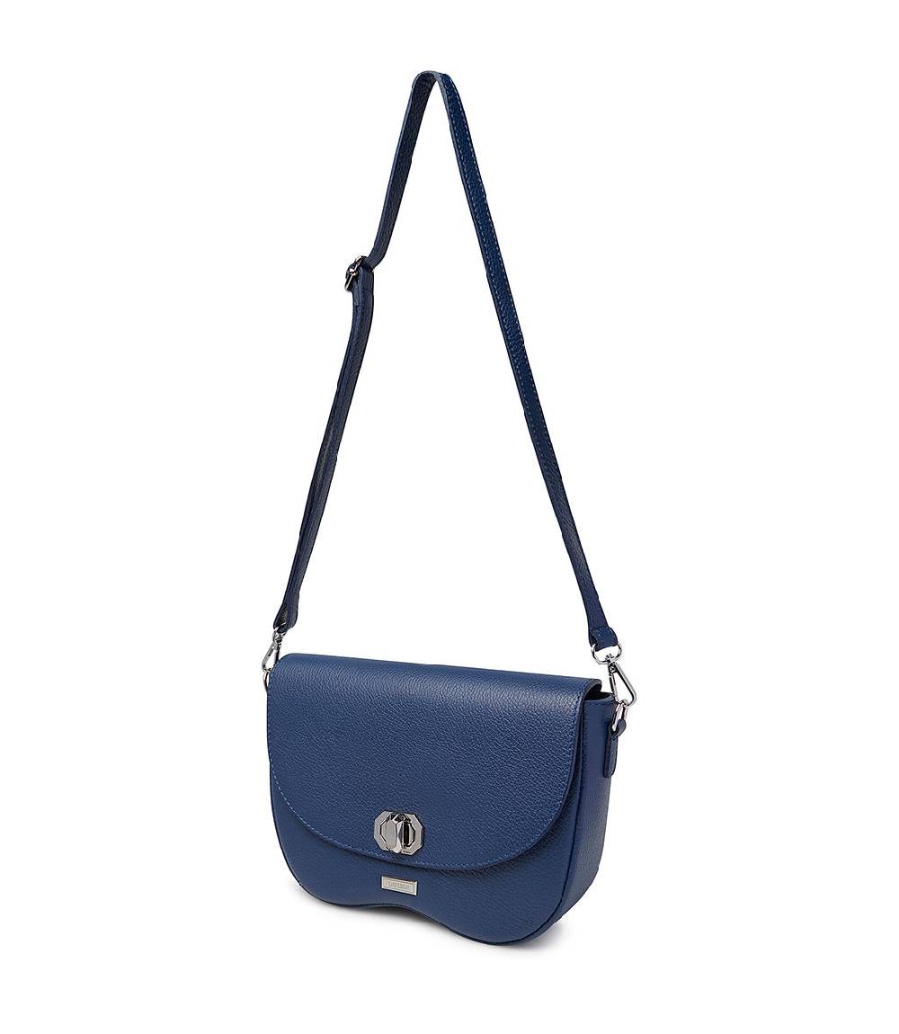 Loriblu Borsa a tracolla in pelle blu testurizzata Bestseller