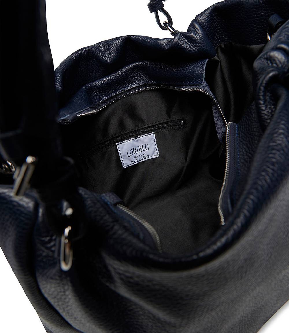 Loriblu Borsa in pelle martellata blu Offerte stagionali