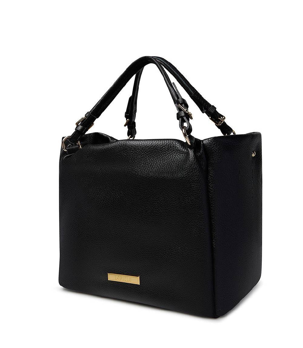 Loriblu Borsa nera in pelle martellata Liquidazione