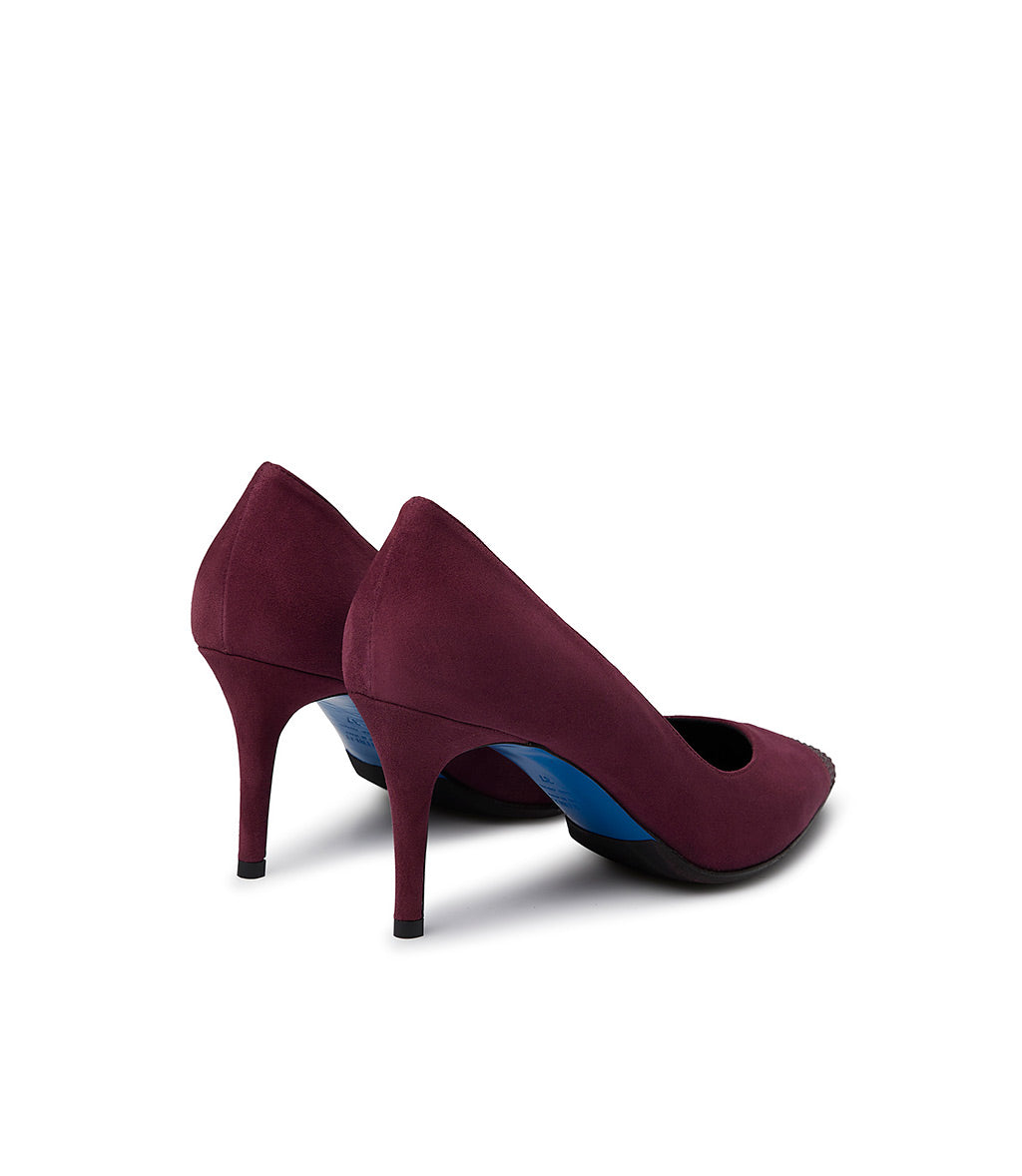 Loriblu Décolleté in camoscio borgogna con cristalli Offerte speciali