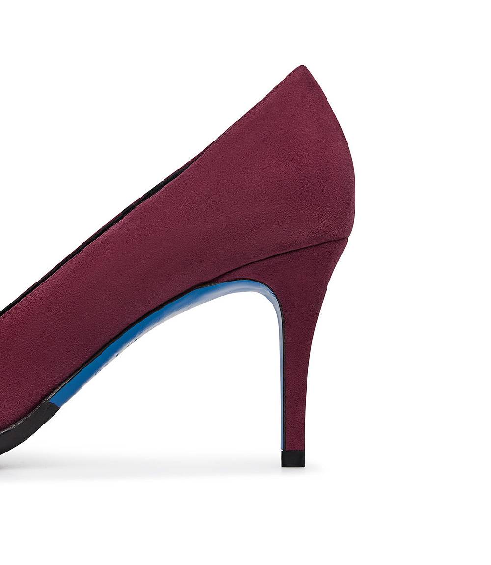 Loriblu Décolleté in camoscio borgogna con cristalli Offerte speciali