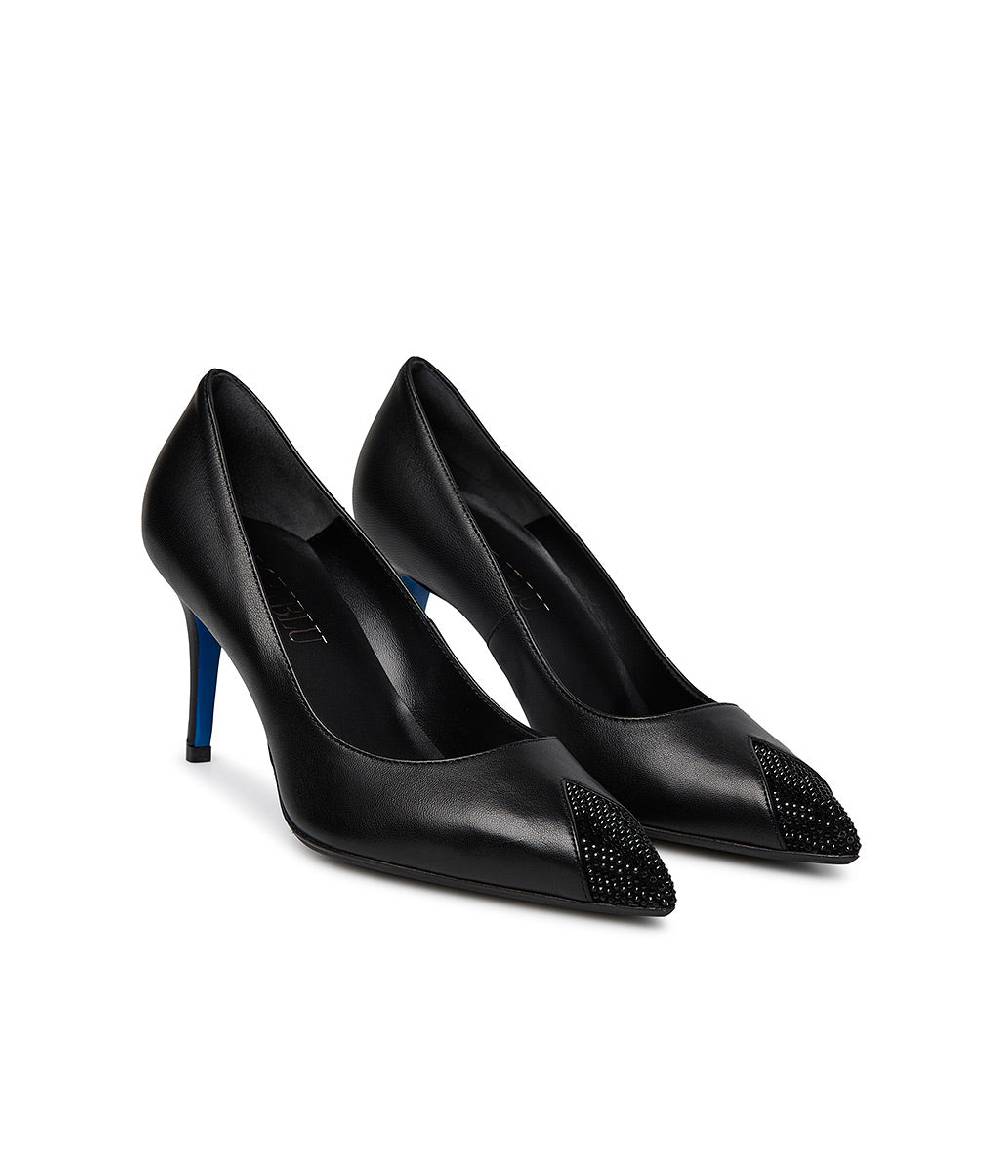 Loriblu Décolleté in nappa nera con cristalli Enormi risparmi
