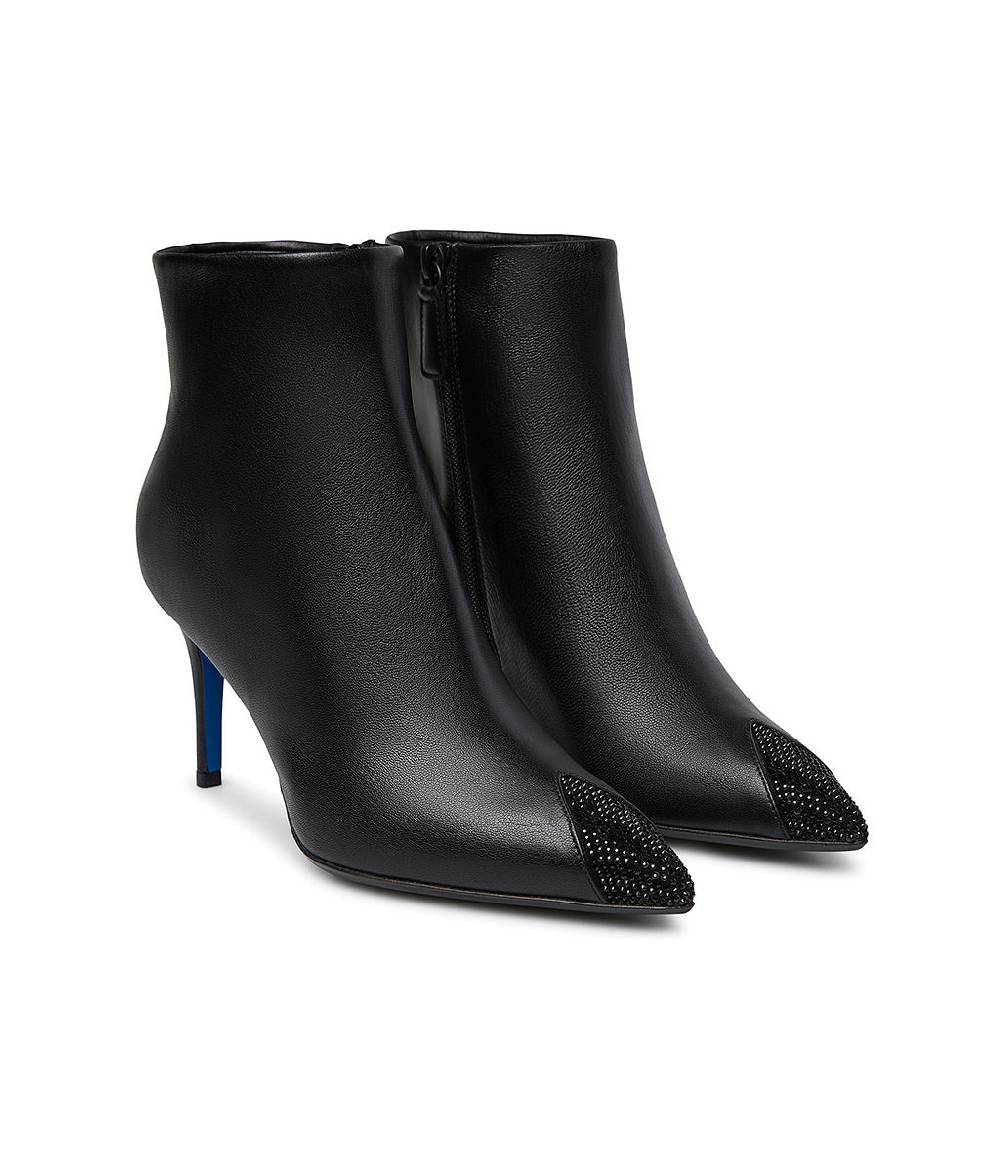 Loriblu Stivaletti in nappa nera con cristalli Super Saving Price