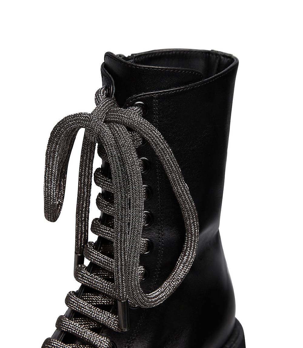 Loriblu Anfibi in pelle nera Rilascio limitato