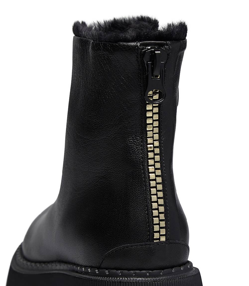 Loriblu Stivaletto in vitello nero con fodera montone Latest stili