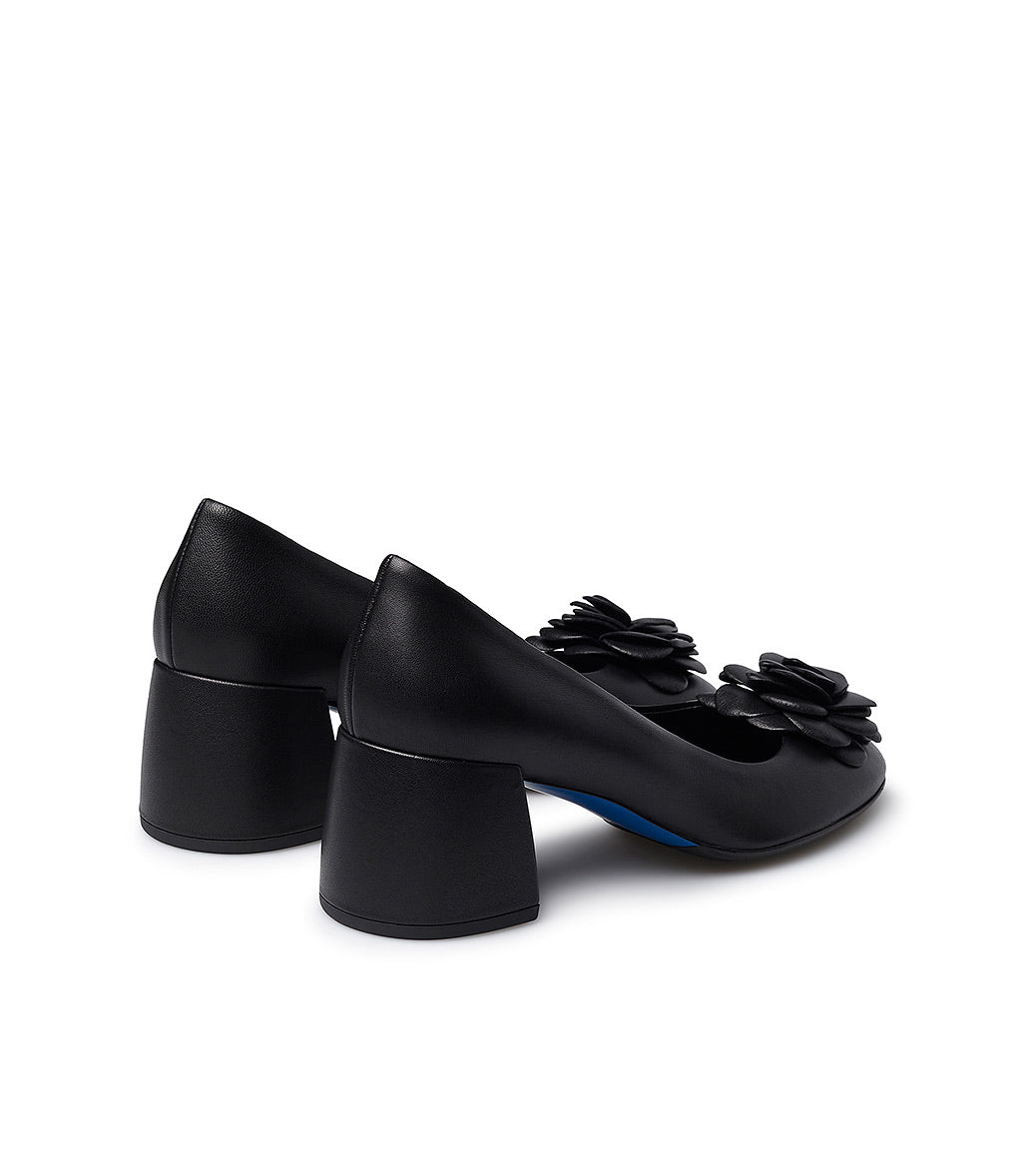 Loriblu Décolleté in nappa nera con fiore 50% di sconto con spedizione gratuita