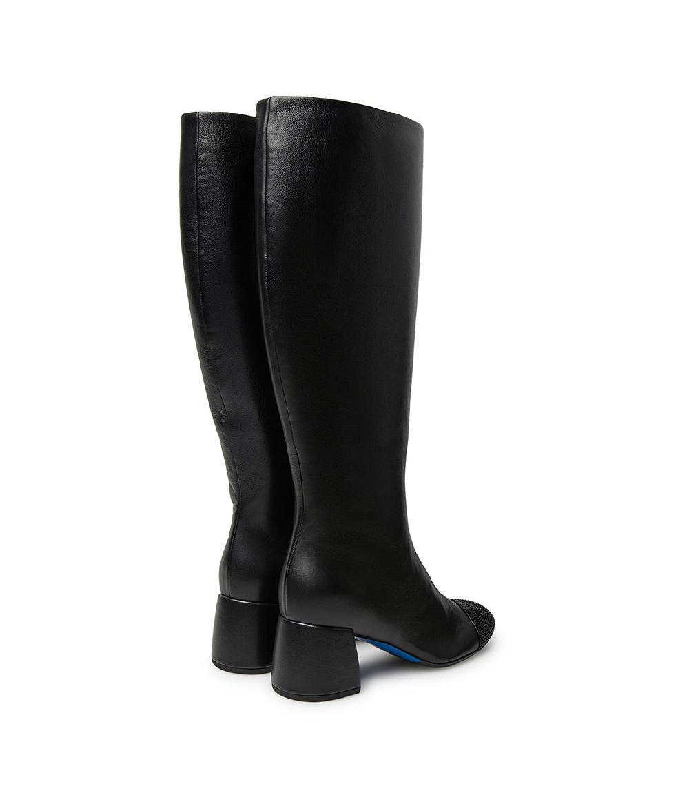 Loriblu Stivale in nappa nera con cristalli Esporta salva