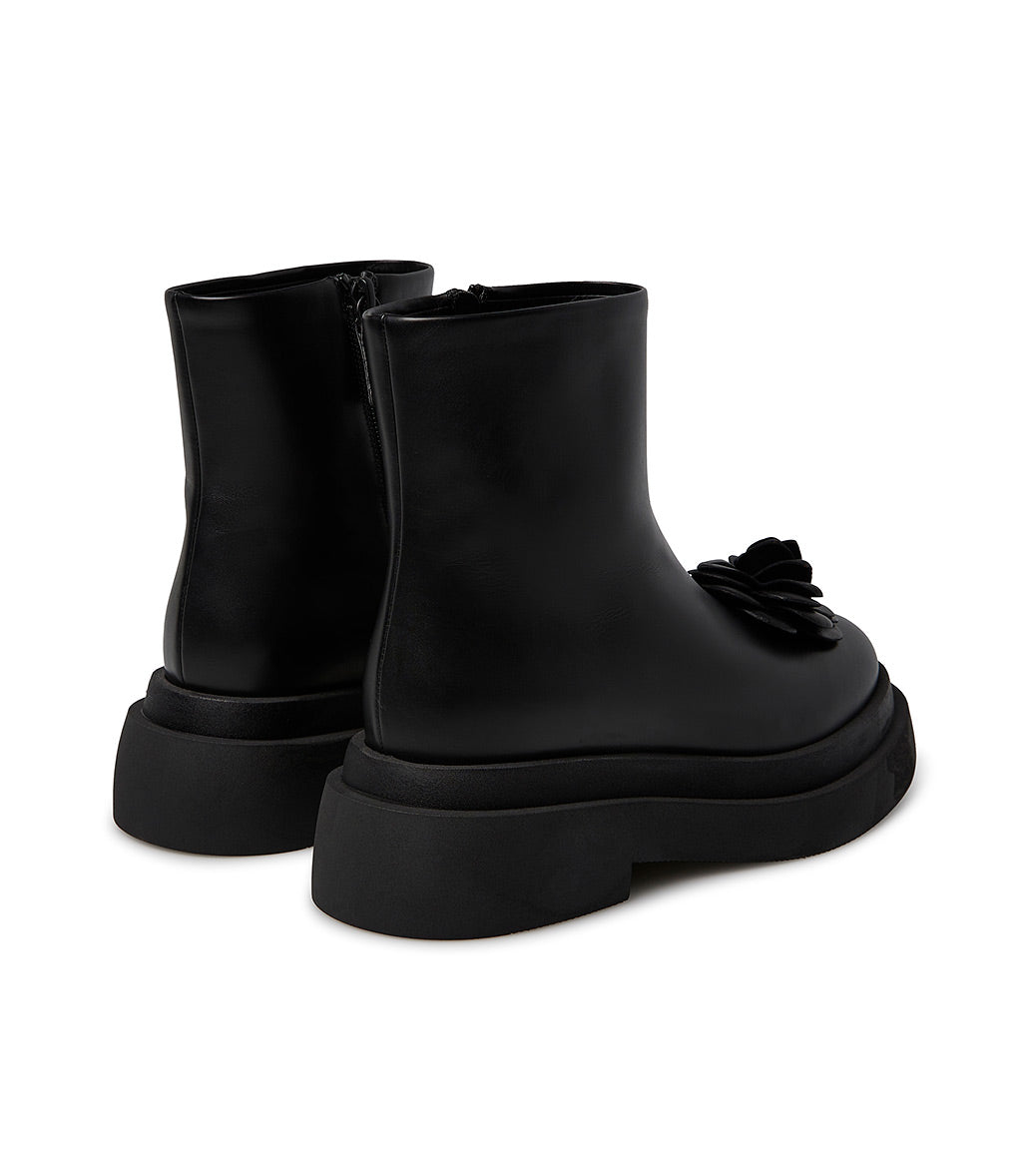Loriblu Stivaletto in vitello nero con fiore Duty-free