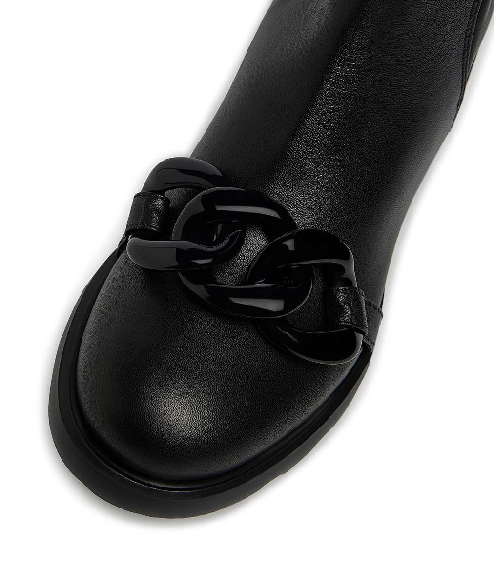 Loriblu Stivaletto in nappa nera con accessorio Sconti questo mese