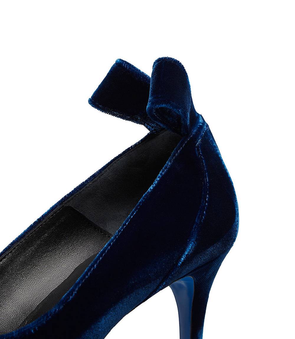 Loriblu Décolleté in velluto blu Promozione