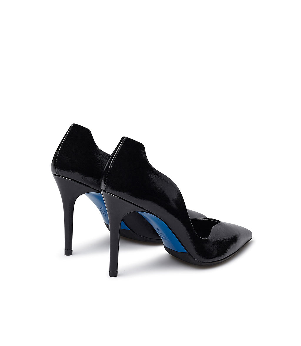 Loriblu Décolleté onda in pelle lucida nera Soddisfazione Garantita