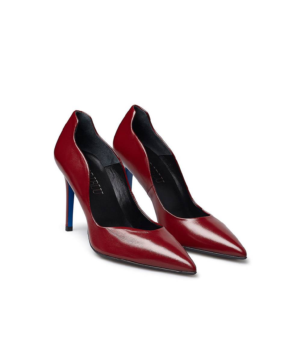 Loriblu Décolleté onda in pelle lucida bordeaux Shopping Online