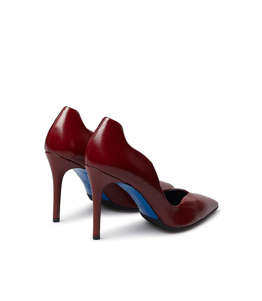 Loriblu Décolleté onda in pelle lucida bordeaux Shopping Online