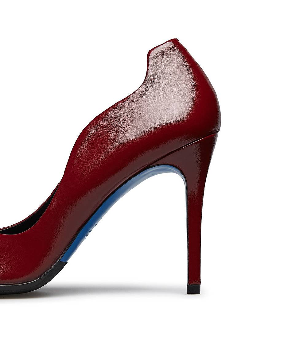 Loriblu Décolleté onda in pelle lucida bordeaux Shopping Online
