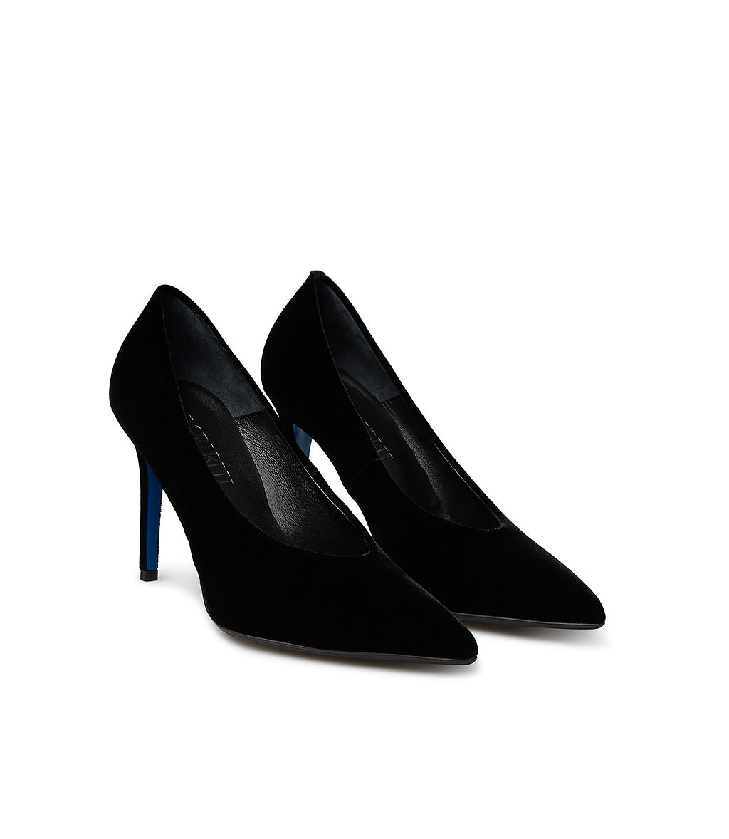 Loriblu Décolleté in velluto nero Prezzo Ridotto