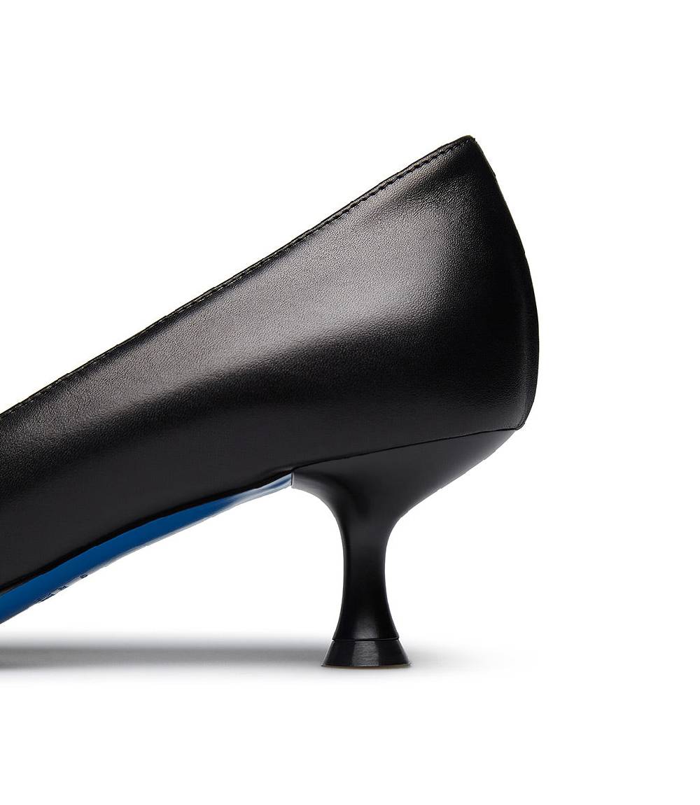 Loriblu Décolleté in nappa nera con cinturini Vendita Calda