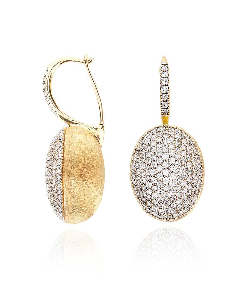 Nanis Orecchini "CILIEGINE" con boules pendenti in oro e diamanti (grandi) – Nanis Italian Jewels Moda