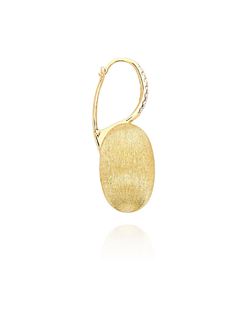 Nanis Orecchino "CILIEGINA" con boule pendente in oro e dettagli di diamanti – Nanis Italian Jewels Italia
