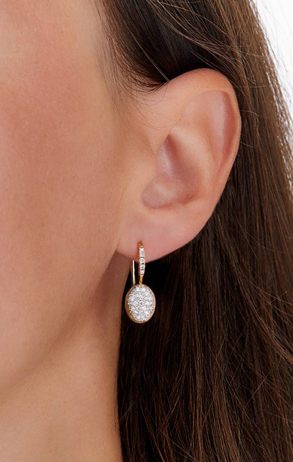 Nanis Orecchini "CILIEGINE" con boules pendenti in oro e diamanti (piccoli) – Nanis Italian Jewels In Linea