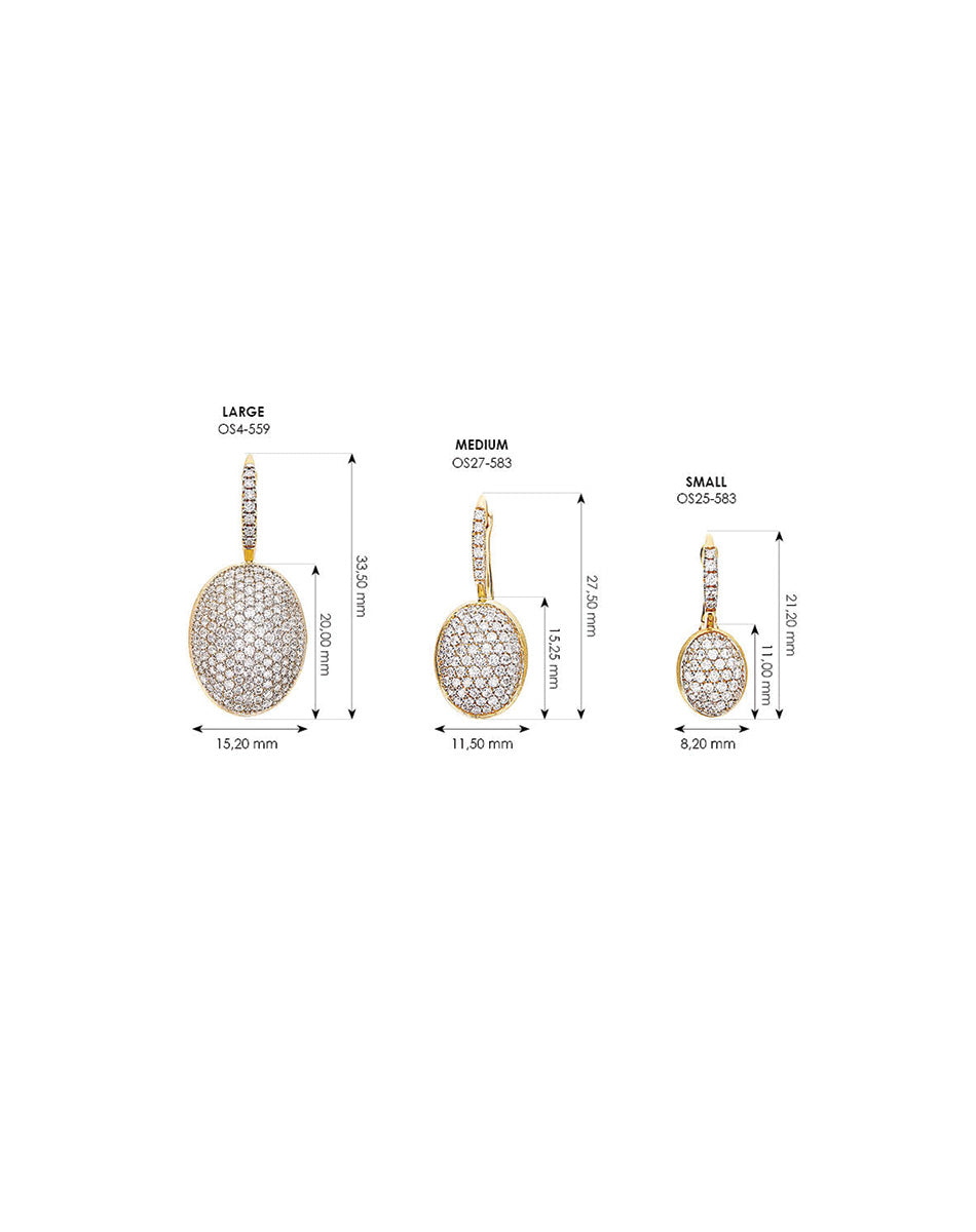 Nanis Orecchini "CILIEGINE" con boules pendenti in oro e diamanti (piccoli) – Nanis Italian Jewels In Linea