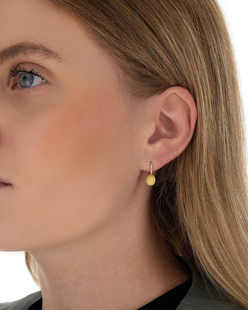 Nanis Orecchini "BABY CILIEGINE" con boules pendenti in oro e dettagli di di – Nanis Italian Jewels Nuovo