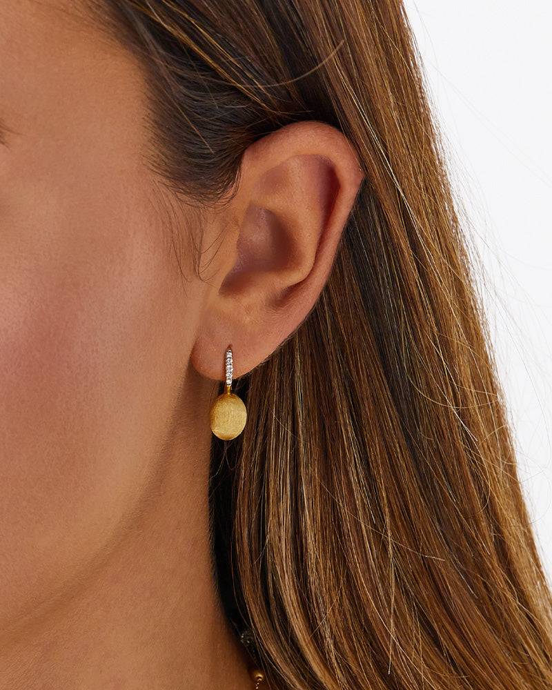 Nanis Orecchino "CILIEGINA" con boule pendente in oro e dettagli di diamanti – Nanis Italian Jewels Qualità