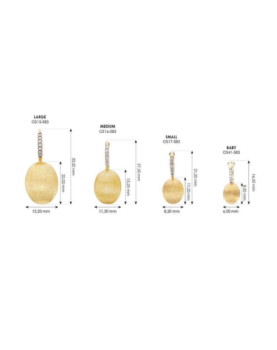 Nanis Orecchino "CILIEGINA" con boule pendente in oro e dettagli di diamanti – Nanis Italian Jewels Qualità
