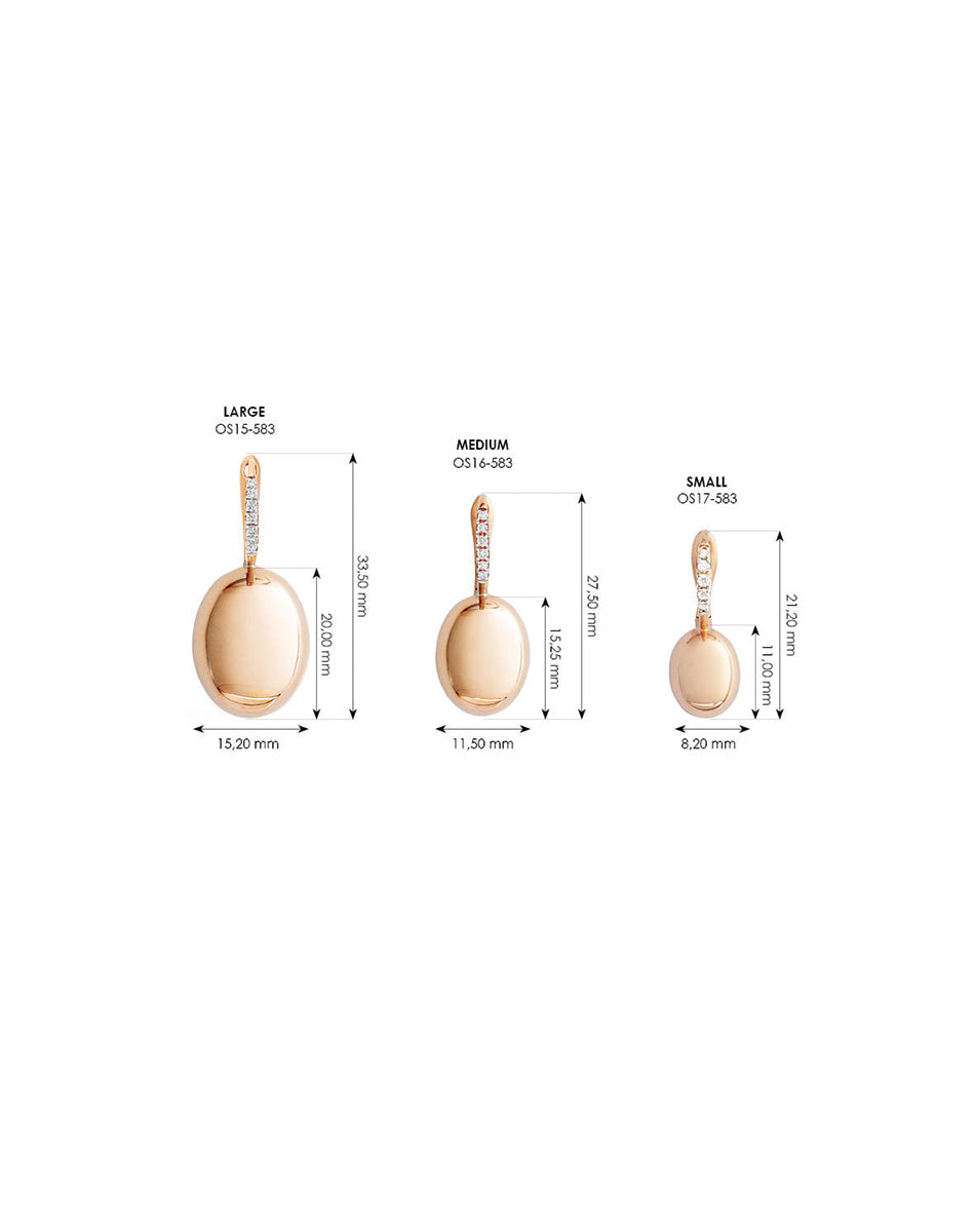 Nanis Orecchini "CILIEGINE" con boules in oro rosa e dettagli di diamanti (g – Nanis Italian Jewels Promozione