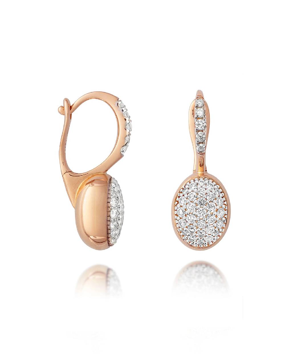 Nanis Orecchini "CILIEGINE" con boules in oro rosa e diamanti (piccoli) – Nanis Italian Jewels Soddisfazione Garantita