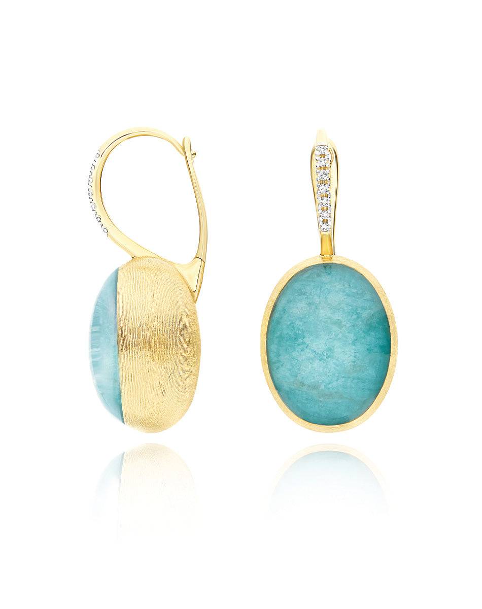 Nanis Orecchini Ciliegine Anice "Boules" in oro inciso, diamanti, cristallo – Nanis Italian Jewels Sottocosto