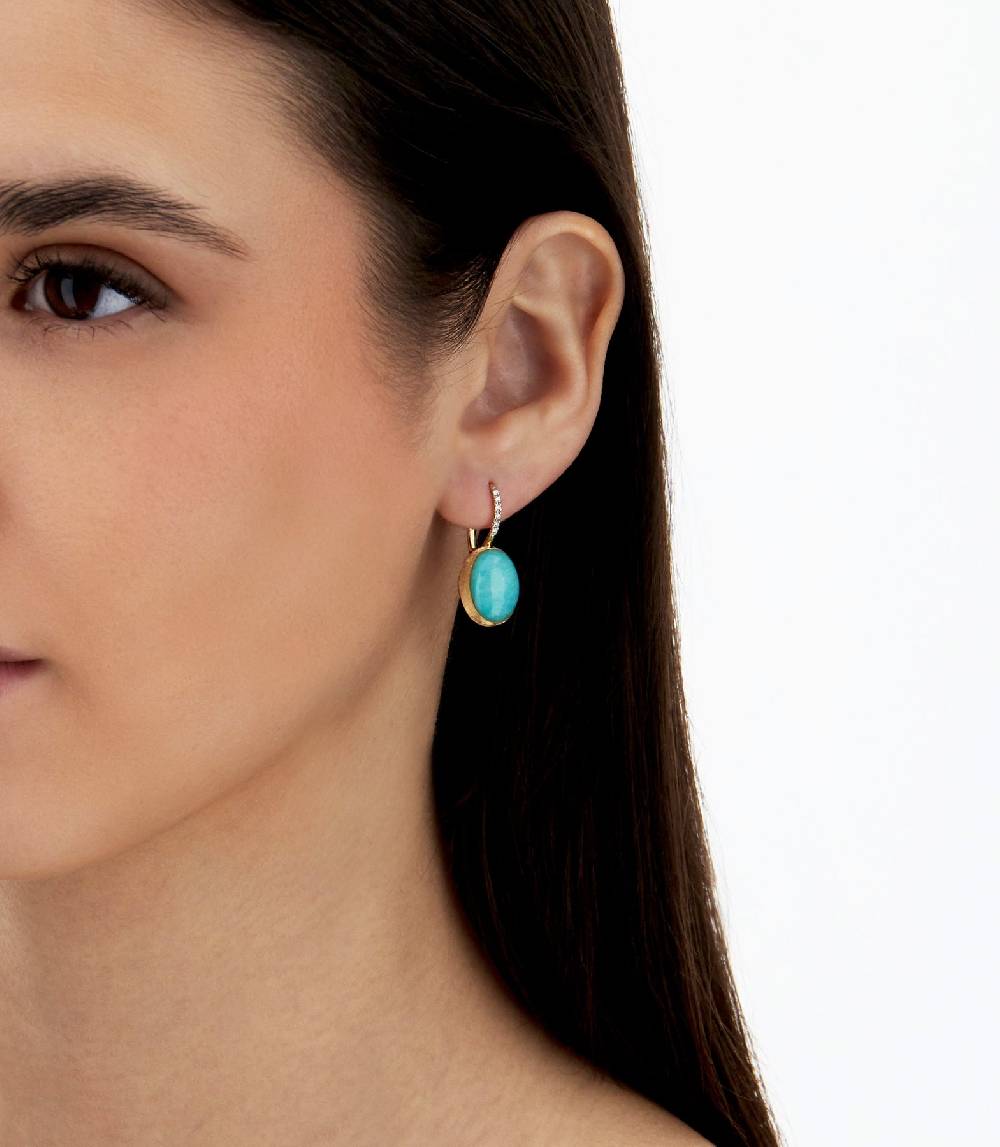 Nanis Orecchini Ciliegine Anice "Boules" in oro inciso, diamanti, cristallo – Nanis Italian Jewels Convenienza