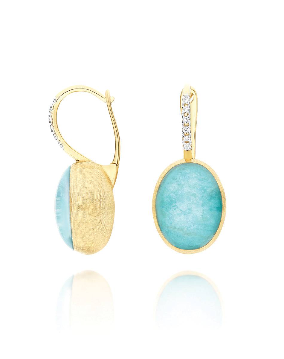 Nanis Orecchini Ciliegine Anice "Boules" in oro inciso, diamanti, cristallo – Nanis Italian Jewels Convenienza