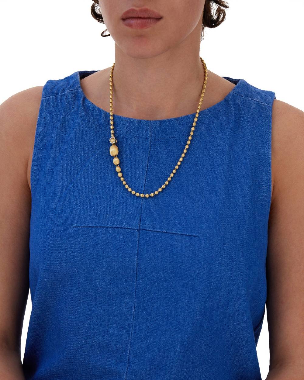 Nanis Collana iconica "IVY" slim convertibile con boules in oro giallo incis – Nanis Italian Jewels Economico